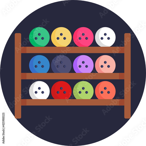 Bowling Icon. Vector Illustration.