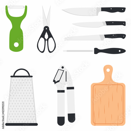 Kitchen utensil design elem...