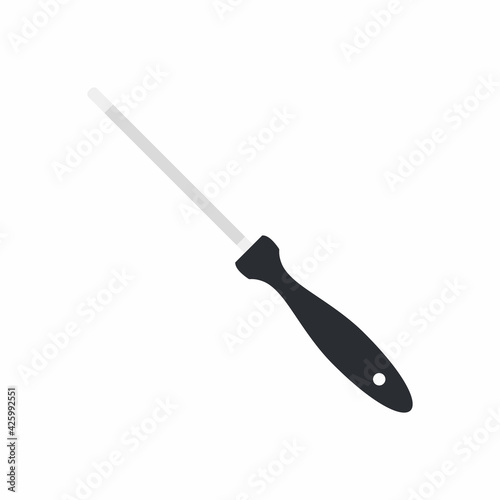 Knife sharpener icon in trendy flat style isolated on white background. Cooking equipment in cartoon style. Chef and restaurant, kitchen concept. Flat vector cartoon design element