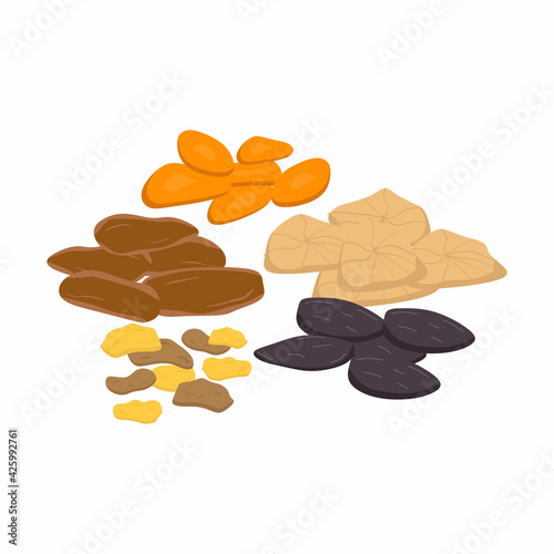 Mix of dried fruits nuts an...