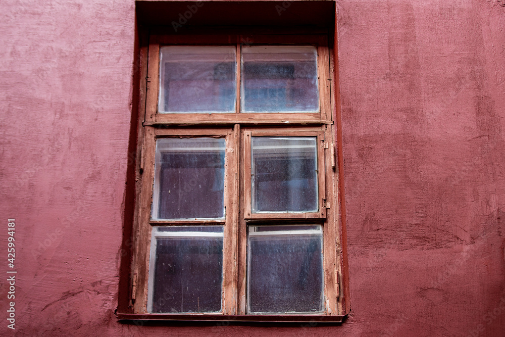 old window in old building