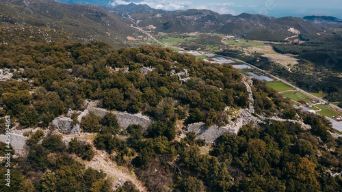 aerial view of Kyaneai Antik Kenti near Demre in Turkey photo