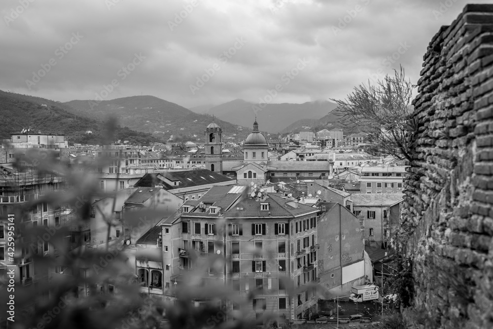 View from the castle in Savona Italy