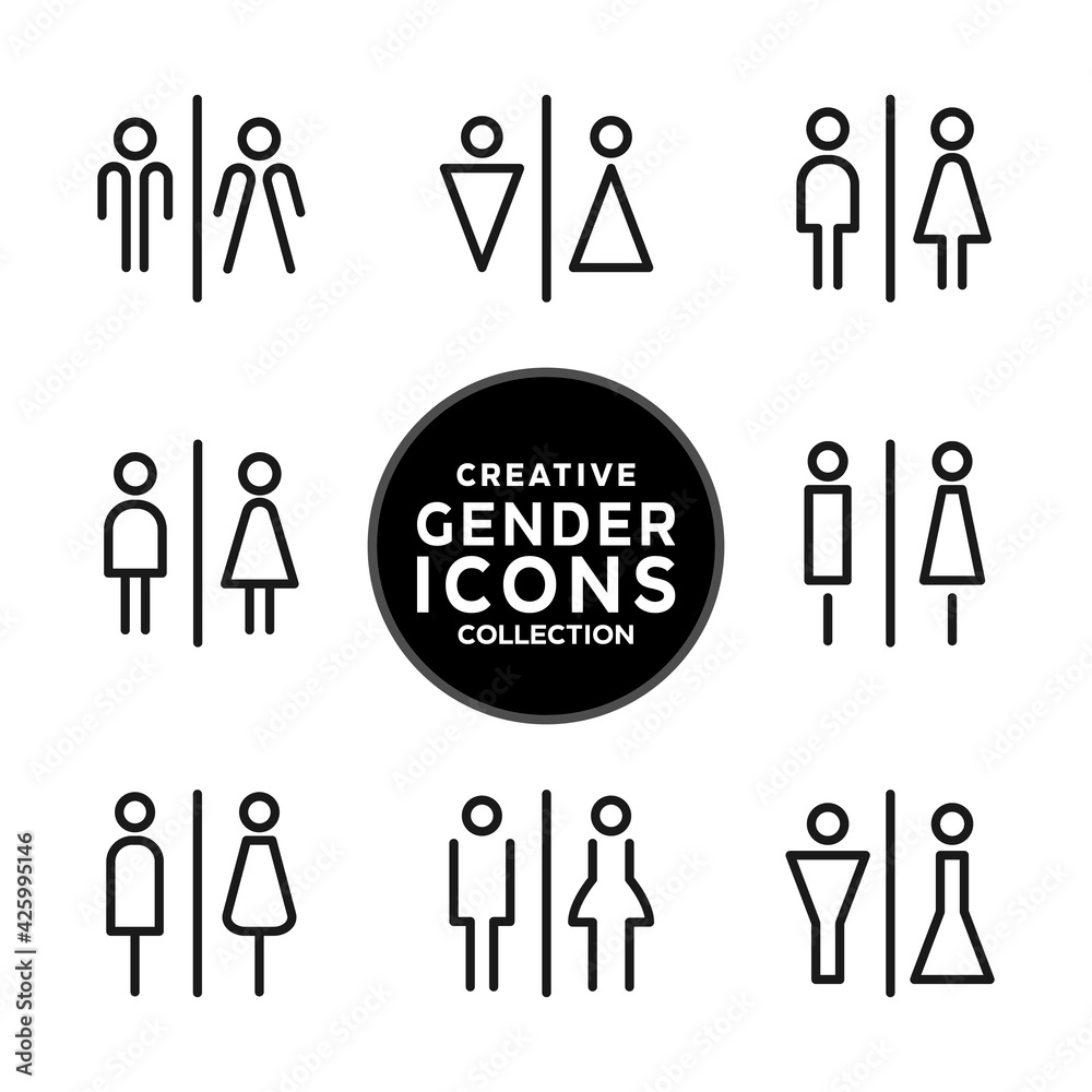 Creative gender icons for designers Stock Vector | Adobe Stock