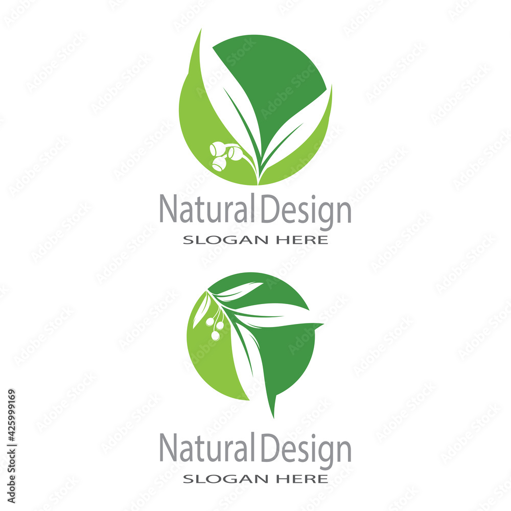 Leaf icon Vector Illustration design Logo template Leaf icon Vector Illustration design Logo template