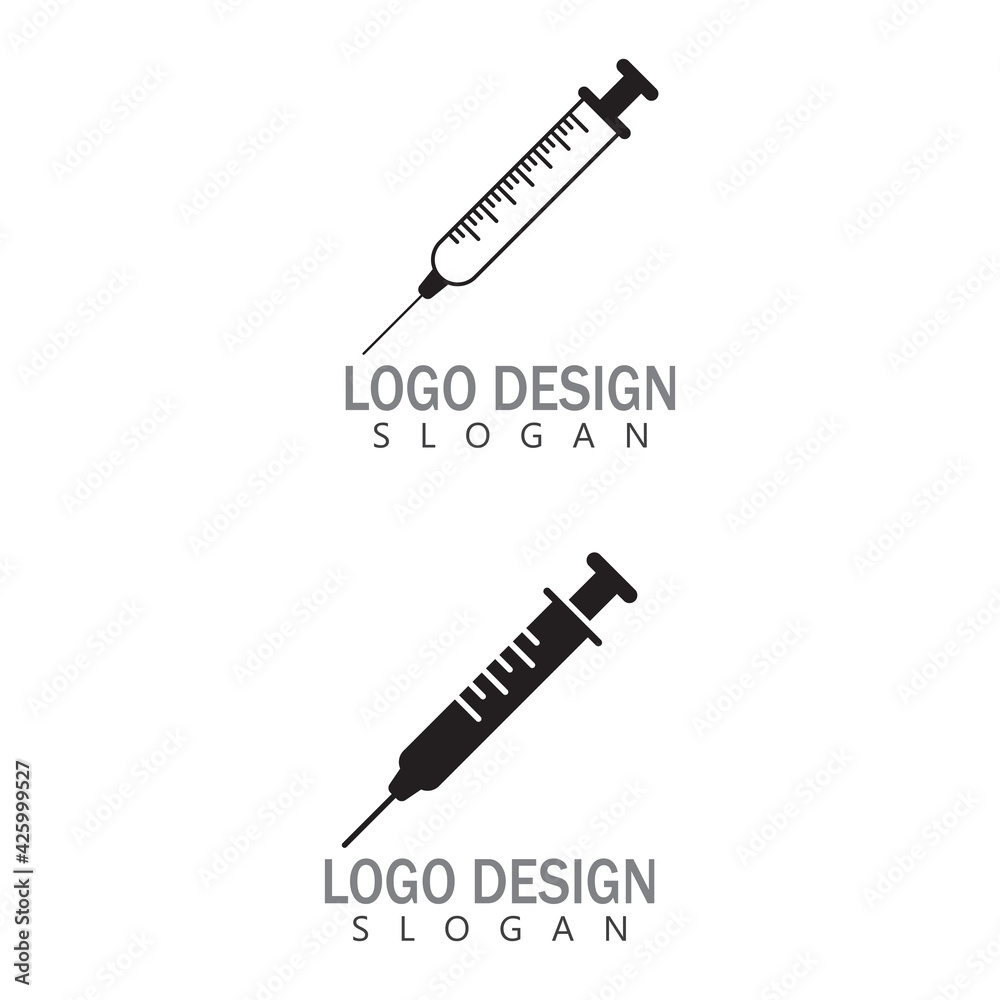 Syringe injection icon vector template and symbol Syringe injection icon vector template and symbol
