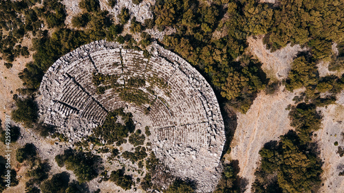 aerial view of Kyaneai Antik Kenti near Demre in Turkey photo