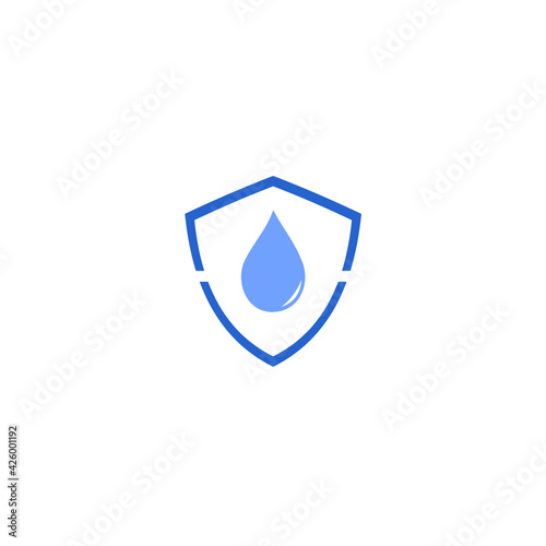 water droplets in the middle of the shield