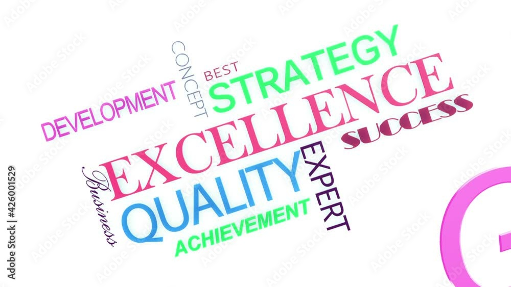 Nuage de mots sur l'excellence du service aux entreprises
