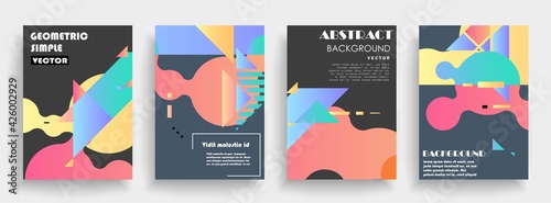 Fototapeta Naklejka Na Ścianę i Meble -  Modern abstract covers set. Abstract shapes composition. Futuristic minimal design. Eps10