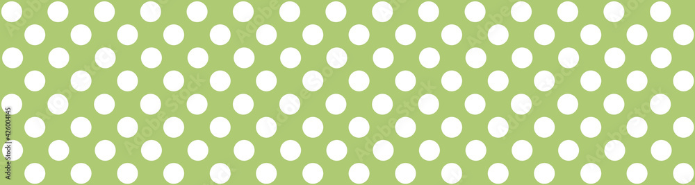Weiße Punkte auf grünem Hintergrund Banner