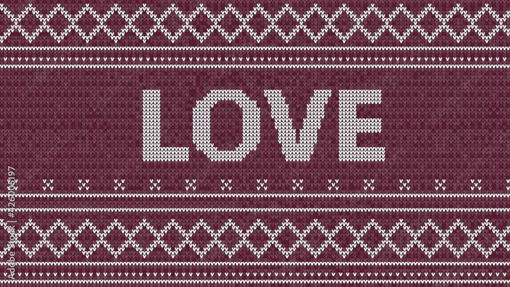 Knitted red animated Sweater.