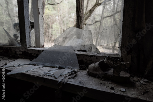 Inside a school in Pripyat, near Chernobyl