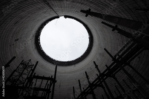 Inside A cooling Tower in Pripyat, near Chernobyl