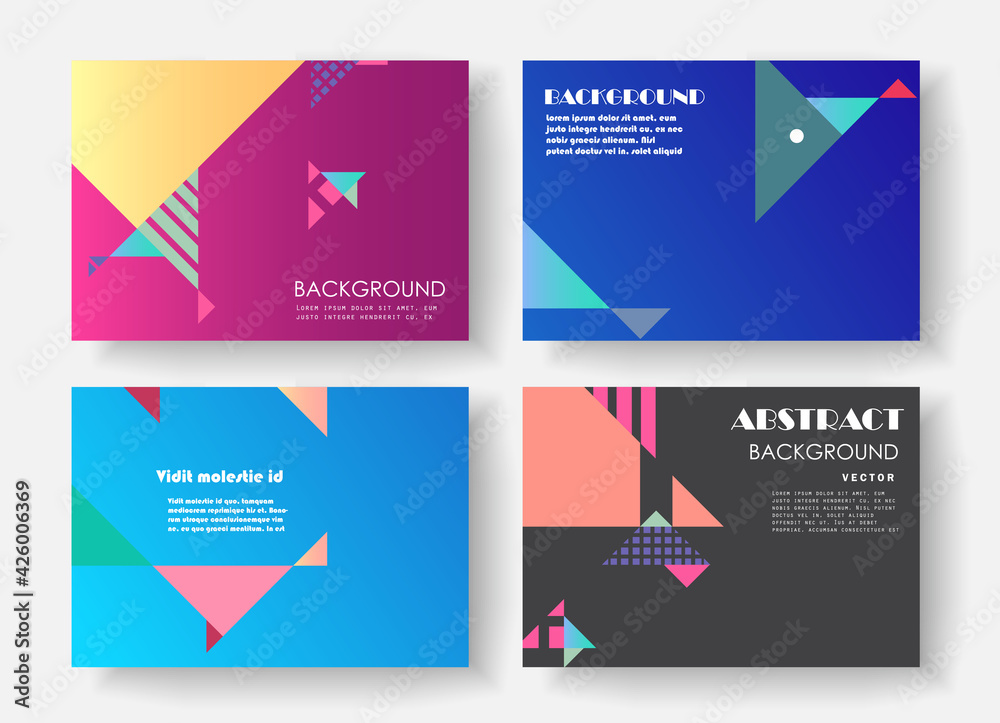 Set of square banner templates