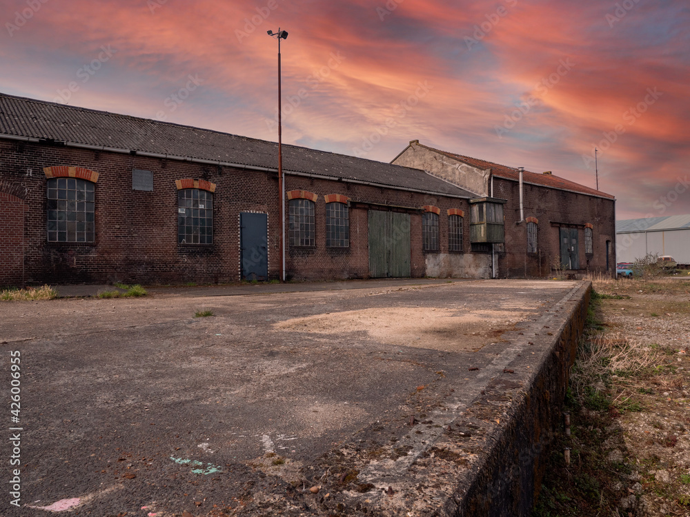 Industrial abandoned shipyard in Muiden, the Netherlands
