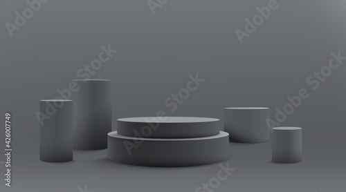 Abstract with geometric forms. Product presentation. Mock up design. vector illustration.