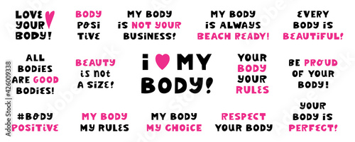 Fotografia, Obraz Body positive quotes