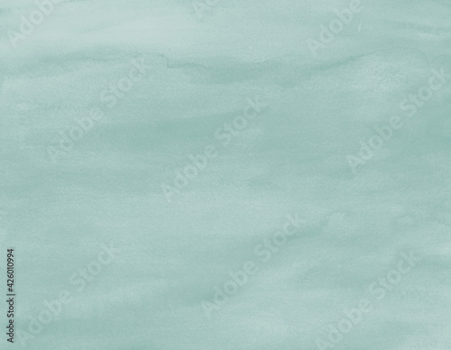 Watercolour texture. Fluid pastel blue, green color background. Paint stain artwork. Paintbrush abstract art on paper.