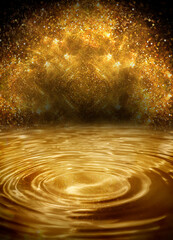gold background for cosmetic products