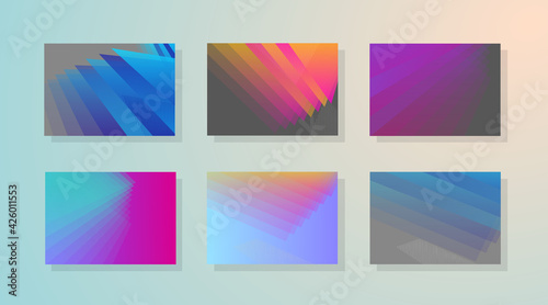 Modern set of abstract covers. Abstract shapes composition. Futuristic minimal design. Eps10 © mechkalo