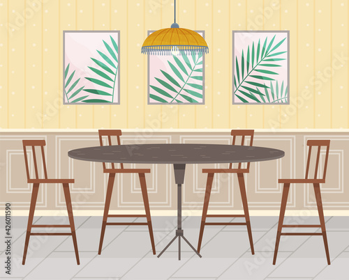 Flat design interior. Planning and arrangement of furniture in apartment. Living room. Home lifestyle. Style house