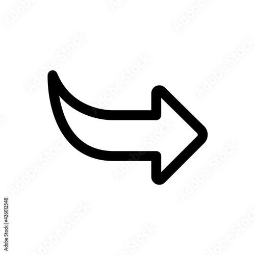 Share, reply symbol. Arrow vector illustration in outline style for web