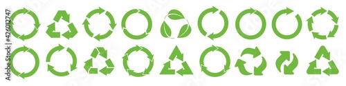 Ecology, environment symbol vector illustration. Recycle icon set