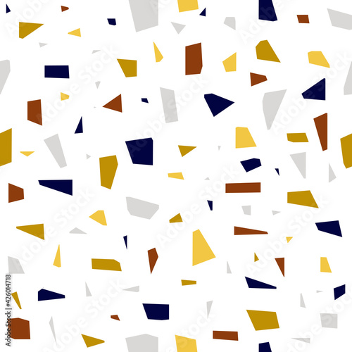 Modern terrazzo seamless pattern. Terrazzo background.