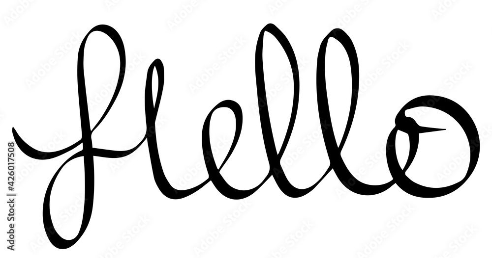 hello lettering typographic element for your design . Vector illustration hello lettering typographic element for your design . Vector illustration