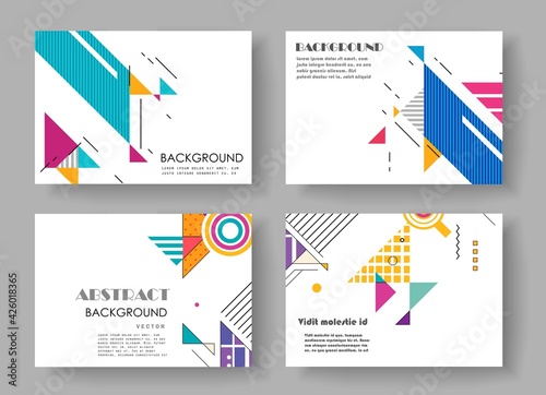 Covers with minimal designs. Abstract backgrounds. Vector frame for text Modern Art graphics for hipsters