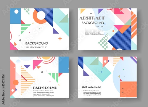 Covers with minimal designs. Abstract backgrounds. Vector frame for text Modern Art graphics for hipsters