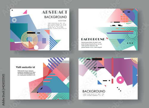 Covers with minimal designs. Abstract backgrounds. Vector frame for text Modern Art graphics for hipsters