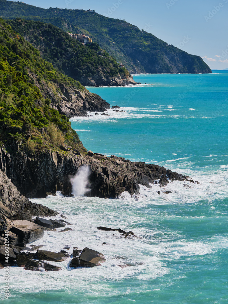 Fototapeta premium Scenic view of the coast of Cinque terre 