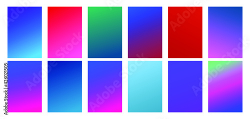 Color gradient cover design. Vibrant background for screen, poster, banner, wallpaper, social media post © Renat