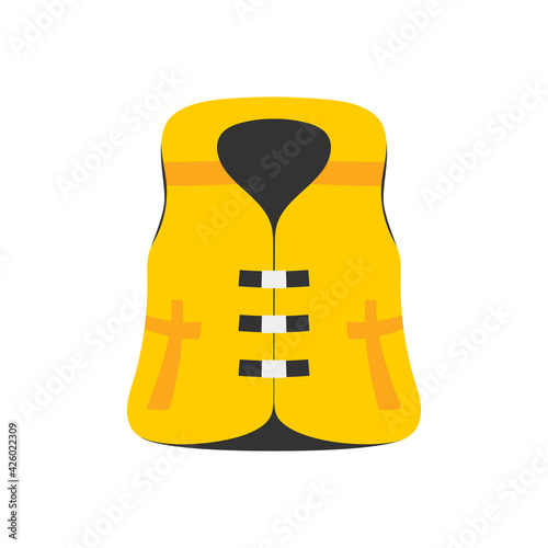 inflatable life jacket isolated on white background