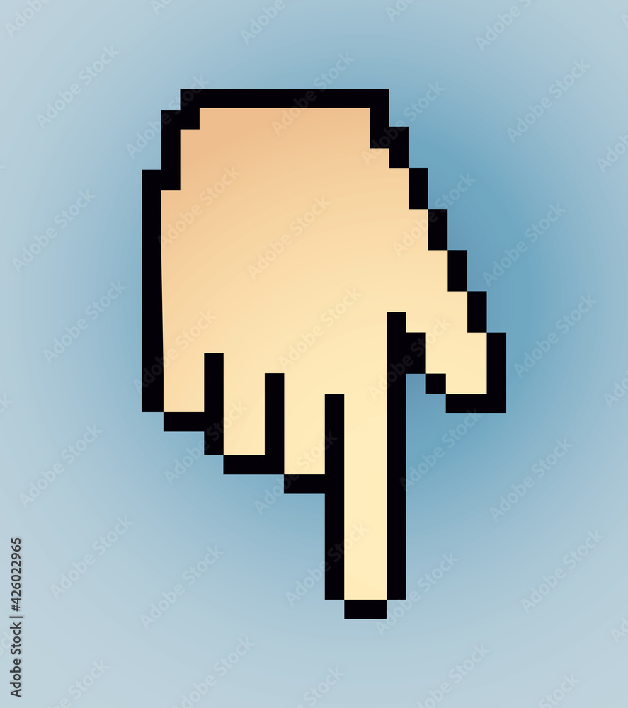 Hand cursor Vector drawing icon Hand cursor Vector drawing icon