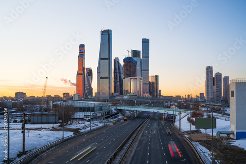 Moscow International Business Center, Moscow's prosperous cityscape. Famous landmarks of Russia. © zhuxiaophotography