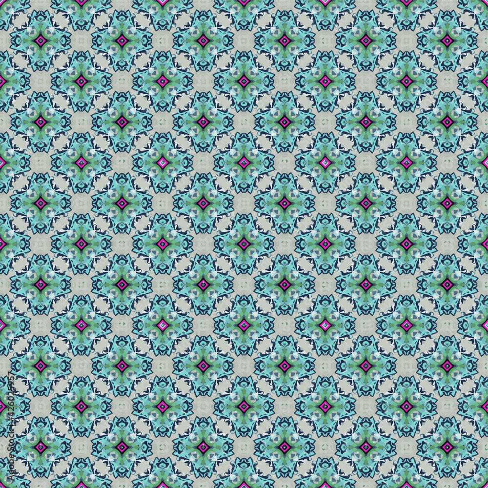 Color pattern texture. Colorful ornamental graphic design. Mosaic ornaments. Pattern template. Vector illustration.