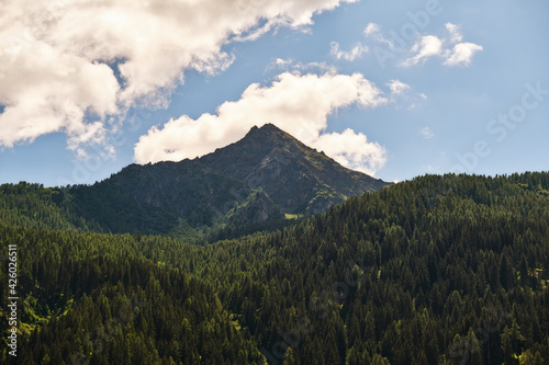 Scenic view of mountains during a beautiful day in Trentino