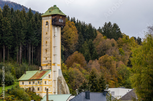 Old mining tower, Arnoldstein, Land of Carinthia, Austria photo