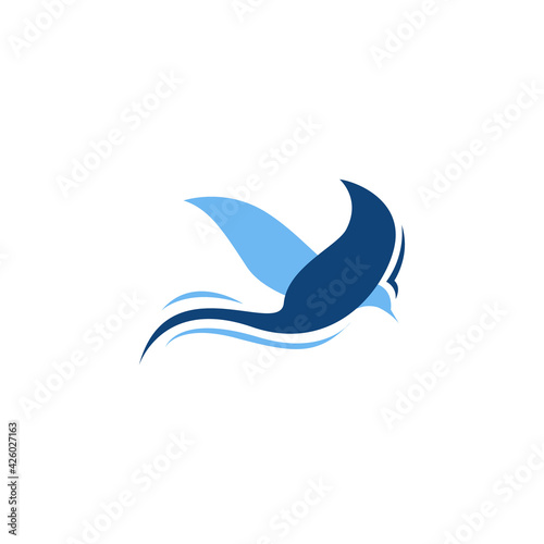 Abstract bird logo concept design
