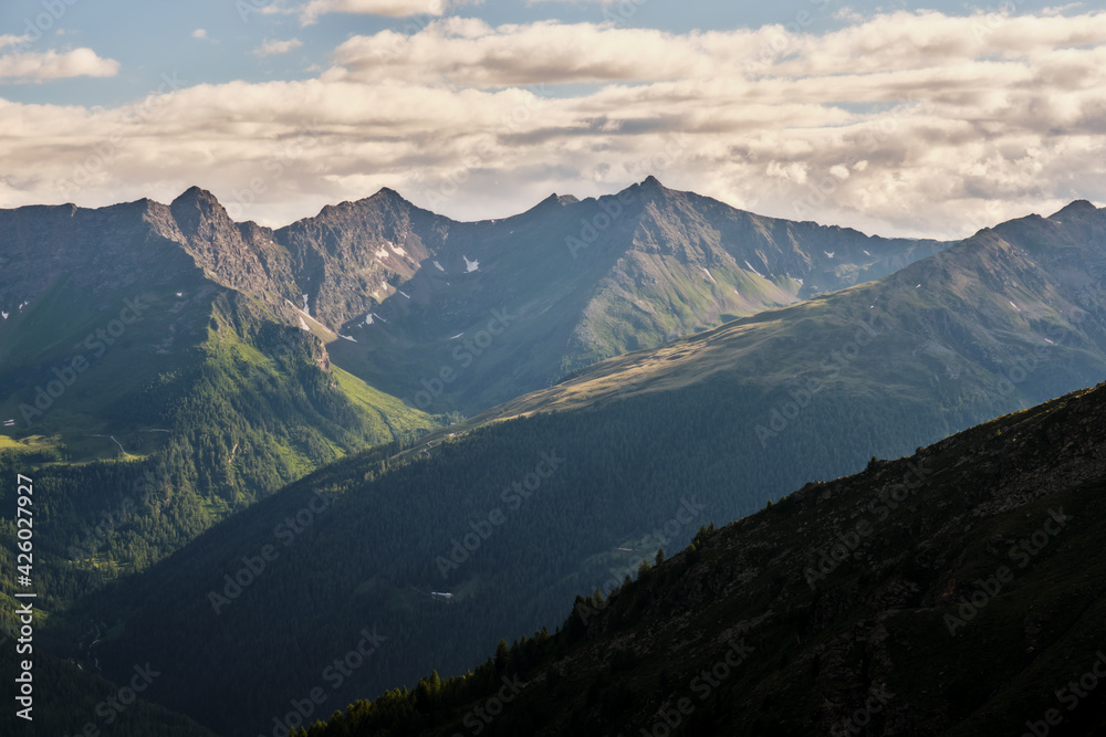 Fototapeta premium Scenic view of mountains during a beautiful day in Trentino