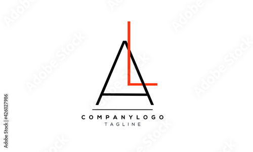 Abstract Letter Initial AL lA A L Vector Logo Design Template