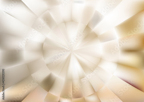 Abstract Brown and White Geometric Illusion Background Vector Image
