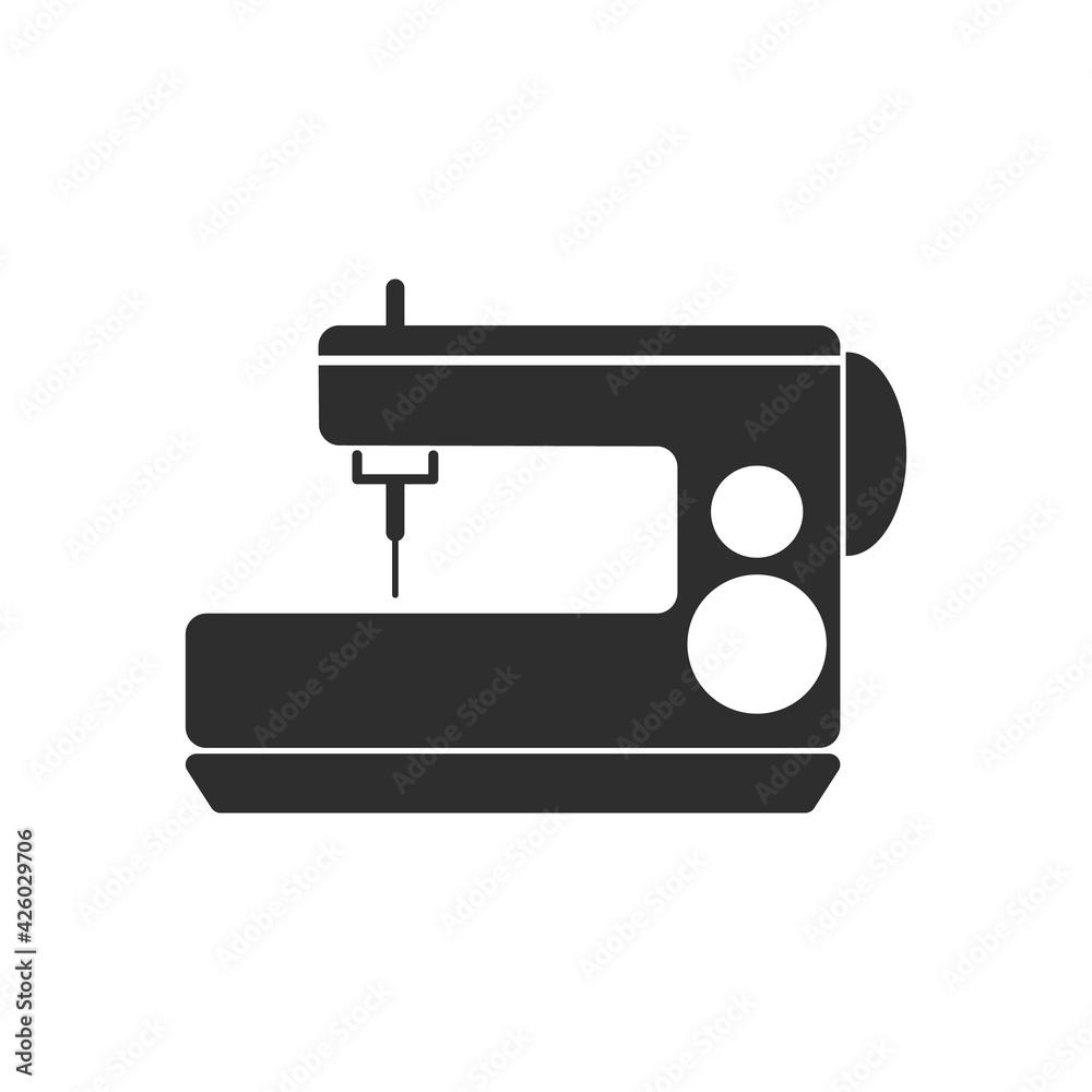 Electric sewing machine flat icon Electric sewing machine flat icon