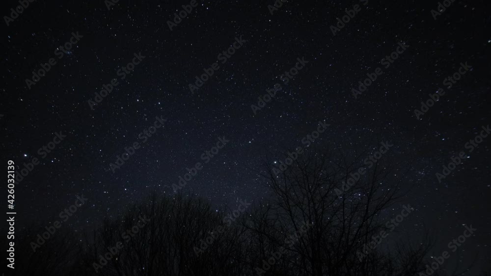 timelapse of the starry sky on a winter night timelapse of the starry sky on a winter night