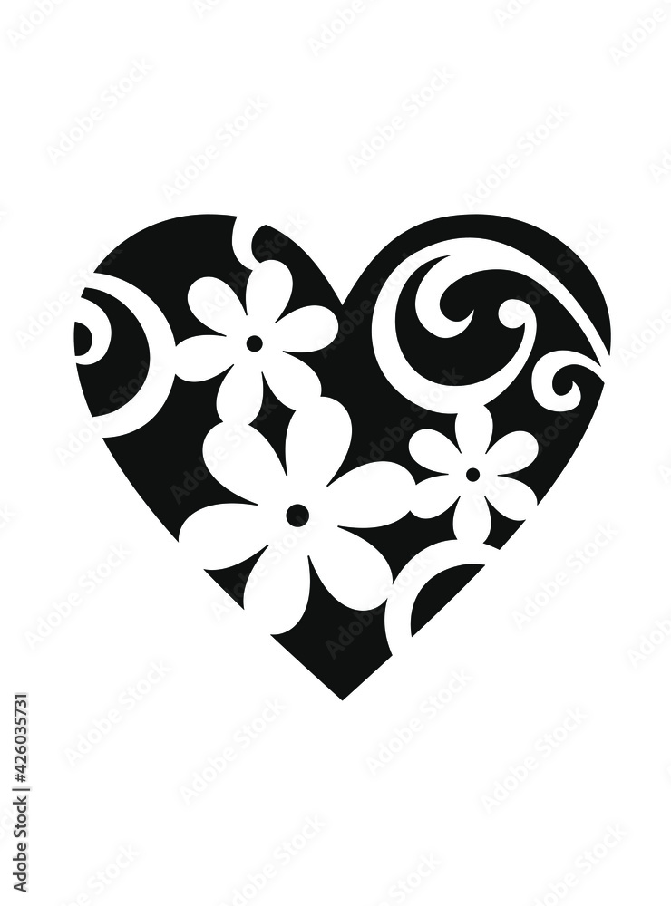 Beautiful flower. Conceptual design. Stylized floral symbol. Vector illustration, stencil.