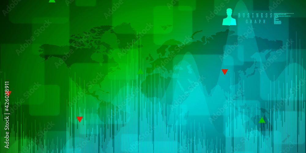 Obraz premium 2d rendering Stock market online business concept. business Graph 