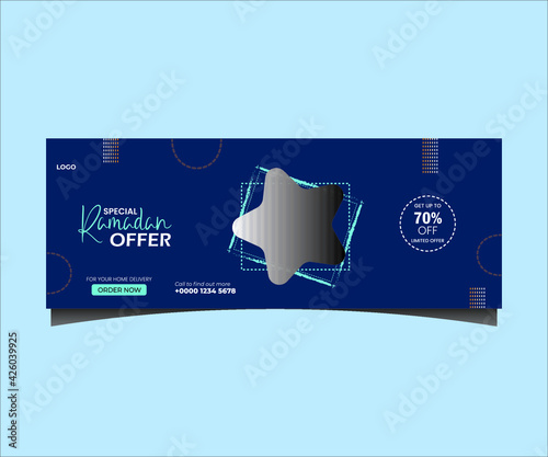 Ramadan Food Banner Facebook Cover Template